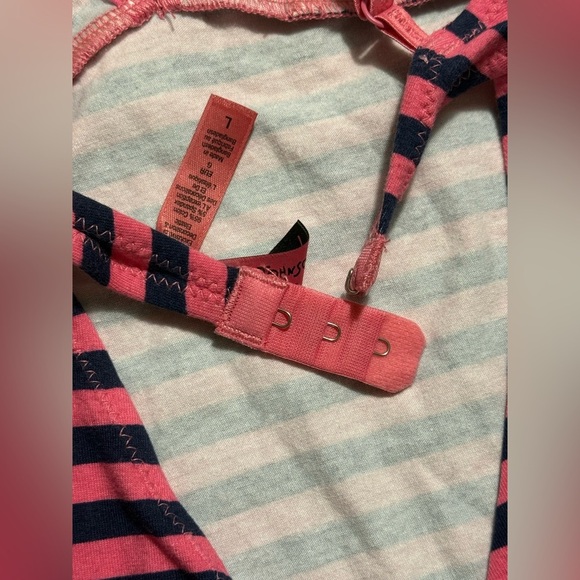BETSEY JOHNSON INTIMATES TOP | Pink/Blue Stripes | Size L - Picture 6 of 9